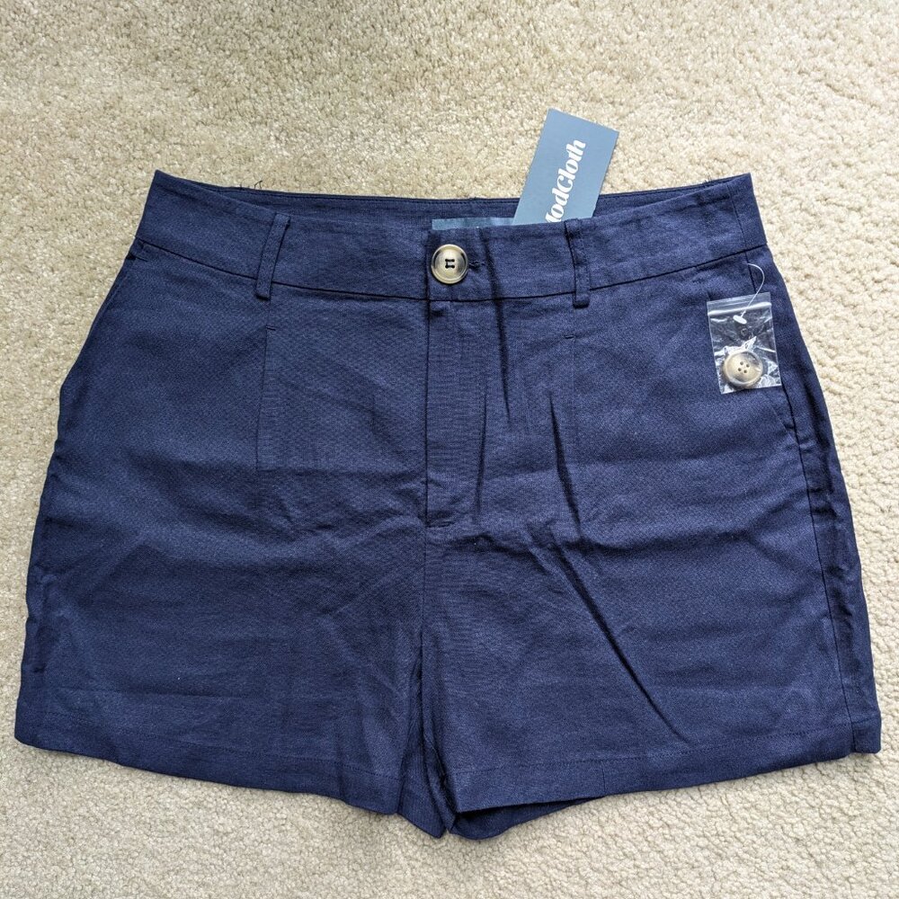 NWT Modcloth linen love high waisted shorts